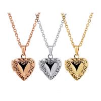 Fashion Locket Necklace, Zinc Alloy, with 1.97inch extender chain, Heart, plated, with photo locket & for woman Approx 15.75 Inch 