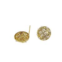 Cubic Zirconia Micro Pave Brass Earring, with Plastic Pearl, plated, micro pave cubic zirconia & for woman, golden, 10-25mm 