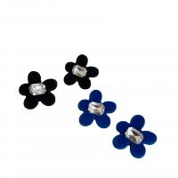 Cubic Zircon (CZ) Stud Earring, 925 Sterling Silver, with Flocking Fabric & Cubic Zirconia, for woman 5-35mm 