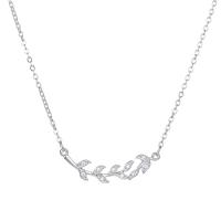 Zinc Alloy Necklace, plated, for woman, silver color Approx 45 cm 