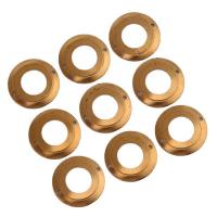 Brass Connector, Donut, 1/1 loop, golden Approx 