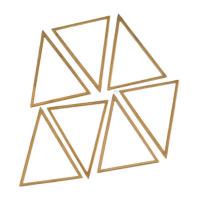 Anillo de cobre amarillo de vinculación, metal, Triángulo, dorado, 50x40x1mm, aproximado 100PCs/Bolsa, Vendido por Bolsa