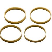 Brass Linking Ring, Donut, golden Approx 