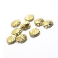 Brass Locket Pendants, Shell, original color Approx 