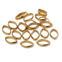 Messing öffnen Sprung Ring, oval, goldfarben, 13.8x8.7x1mm, ca. 100PCs/Tasche, verkauft von Tasche