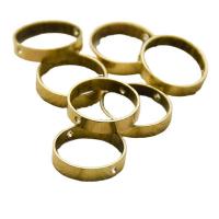 Латунь кольцо выводы, Кольцевая форма, двойное отверстие, Золотой Приблизительно 100ПК/сумка, продается сумка
