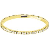 Латунное кольцо с стразами, Латунь, плакирован золотом, Корейский стиль & Женский & со стразами, 175mm, размер:7, продается PC