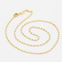 Brass Cable Link Necklace Chain, for woman, golden Approx 45 cm 