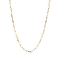 Brass Necklace Chain, plated, for woman cm 