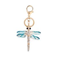 Zinc Alloy Key Clasp, Dragonfly, fashion jewelry & for woman & with rhinestone 