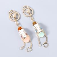 Zinc Alloy Key Clasp, with Resin, Shoes, fashion jewelry & for woman & with rhinestone 
