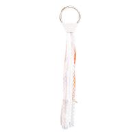 Zinc Alloy Key Clasp, with Lace & Cloth, fashion jewelry & for woman, orange 