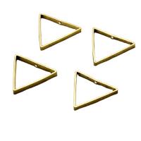Brass Jewelry Pendants, Triangle, hollow, golden Approx 
