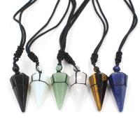 Gemstone Necklaces, Natural Stone, Conical & Unisex Approx 15.75 Inch 