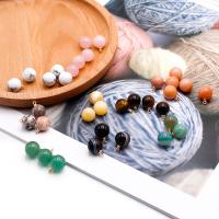 Gemstone ювелирные изделия Кулон, Природный камень, Круглая, различные материалы для выбора & Мужская, Много цветов для выбора, 11mm, продается PC