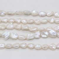 Keshi Cultured Freshwater Pearl Beads, DIY, white, 9-10mm .17 Inch 