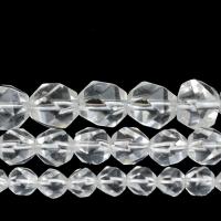 Perlas de cristal de moda, Superficie de corte en forma de estrella & Bricolaje & diverso tamaño para la opción, claro, 6-10mm, longitud:14.96 Inch, Vendido por Sarta