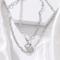 Zinc Alloy Necklace, with Plastic Pearl, for woman 