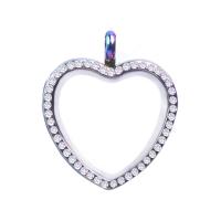 Нержавеющая сталь с плавающей Шарм ожерелье, цинковый сплав, Женский & со стразами, разноцветный длина:60 см, продается PC