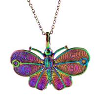 Zinc Alloy Necklace, Butterfly, colorful plated, mixed colors cm 