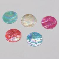 Dyed Shell Pendants, Freshwater Shell, Round, DIY 25mm 