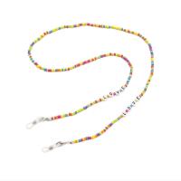 Seedbead Glasses Chain, with letter pattern & for woman Approx 27.5 Inch 