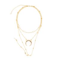 Fashion Multi Layer Necklace, Zinc Alloy, plated, multilayer & for woman 