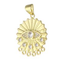 Brass Pendant Findings, gold color plated, DIY & micro pave cubic zirconia, golden 