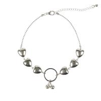 Zinc Alloy Anklet, with 1.97 extender chain, silver color plated, fashion jewelry, silver color cm 