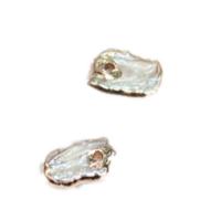 培養された淡水真珠の黄銅ペンダント
, 天然有核フレッシュウォーターパール, とともに 銅, ゴールドメッキ, DIY, ホワイト, 5-7mm, 売り手 パソコン