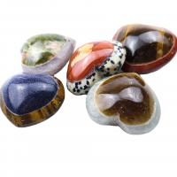 Драгоценный камень украшения, Природный камень, Сердце, Лоскутное & различные материалы для выбора, Много цветов для выбора, 30mm, продается PC