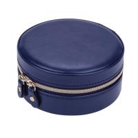 Multifunctional Jewelry Box, PU Leather, Round, Double Layer & durable 