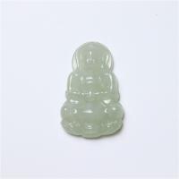 Jadeite Pendant, Guanyin, Carved, green 