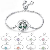 Perfume Aromatherapy Bracelet, Stainless Steel, with Zinc Alloy & for woman & hollow Approx 9.4 Inch 