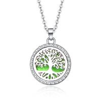 Perfume Locket Necklace, Zinc Alloy, with Stainless Steel, plated & for woman & hollow, 22.5mm Approx 24.6 Inch 