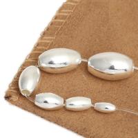 Sterling Silver Beads, 925 Sterling Silver, Olive silver color 