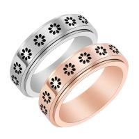 Couple Finger Rings, Stainless Steel, plated, rotatable & polished 