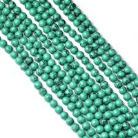 Synthetische Türkis Perlen, rund, poliert, DIY & verschiedene Größen vorhanden, grün, Länge:ca. 38-40 cm, verkauft von Strang