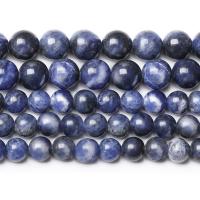 Perles en sodalite, Rond, poli, différentes qualités de choix & DIY & normes différentes pour le choix Environ 38-40 cm, Vendu par brin