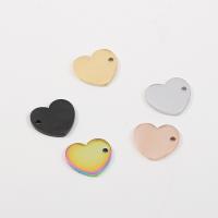 pendentifs de cœur en inox , acier inoxydable, coeur, poli, DIY, plus de couleurs à choisir Environ 1.6mm, Vendu par PC