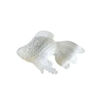 Прозрачный акрил Кулоны, Акрил, олотая Рыбка, 3D-эффект, очистить Приблизительно 100ПК/сумка, продается сумка
