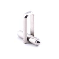 Stainless Steel Cufflink, silver color plated, DIY, silver color, 24mm 