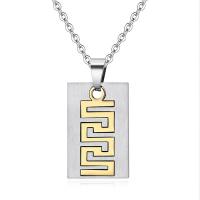 Stainless Steel Jewelry Necklace, plated golden .65 Inch 