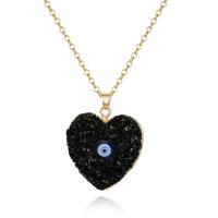 Evil Eye Jewelry Necklace, Zinc Alloy, with Resin, with 1.96inch extender chain, plated, Unisex Approx 19.6 Inch 