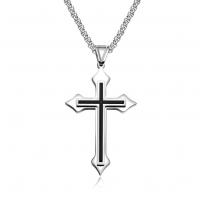 Stainless Steel Jewelry Necklace, Cross, fashion jewelry & Unisex Approx 23.6 Inch 