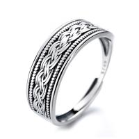 Стерлингового серебра кольцо, Серебро 925 пробы, Регулируемый & Мужская & разные стили для выбора, серебряный, продается PC