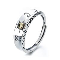 Стерлингового серебра кольцо, Серебро 925 пробы, Другое покрытие, Регулируемый & разные стили для выбора & Женский, серебряный, продается PC