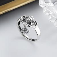 Стерлингового серебра кольцо, Серебро 925 пробы, Регулируемый & Женский, серебряный, продается PC
