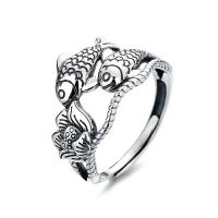 Sterling Silver Finger Ring, 925 Sterling Silver, Adjustable & for woman & hollow, silver color 