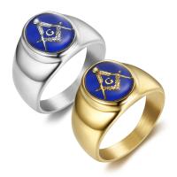 Esmalte de acero inoxidable anillo de dedo, chapado, más colores para la opción, 16mm, Vendido por UD